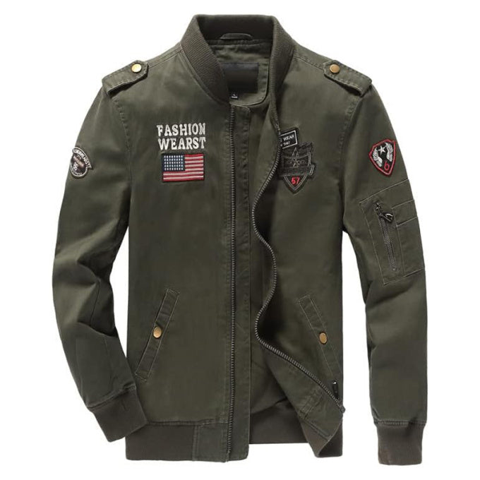 Blouson de pilote militaire pour homme