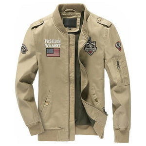 Blouson de pilote militaire pour homme