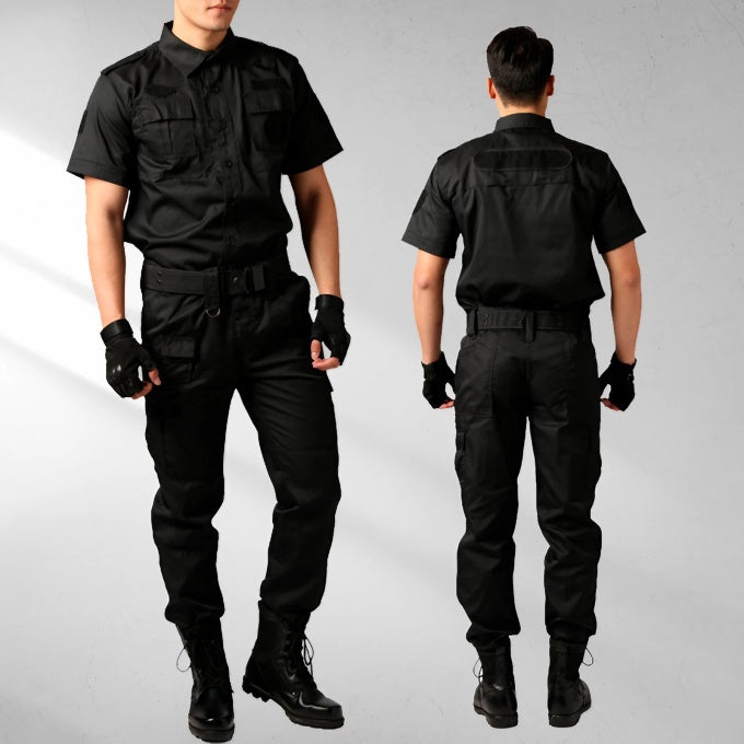 Déguisement militaire noir pour homme - Top Militaire