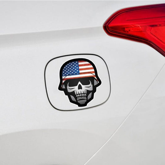 Sticker militaire crâne et drapeau américain - Top Militaire