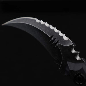 Couteau de karambit 9Cr18MOV Noir - Top Militaire