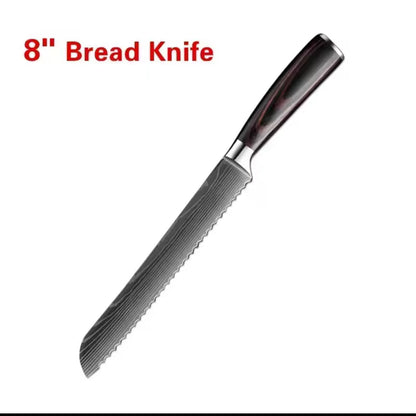 Couteau de Cuisine Damas Laser – Polyvalent, Tranchant et Élégant