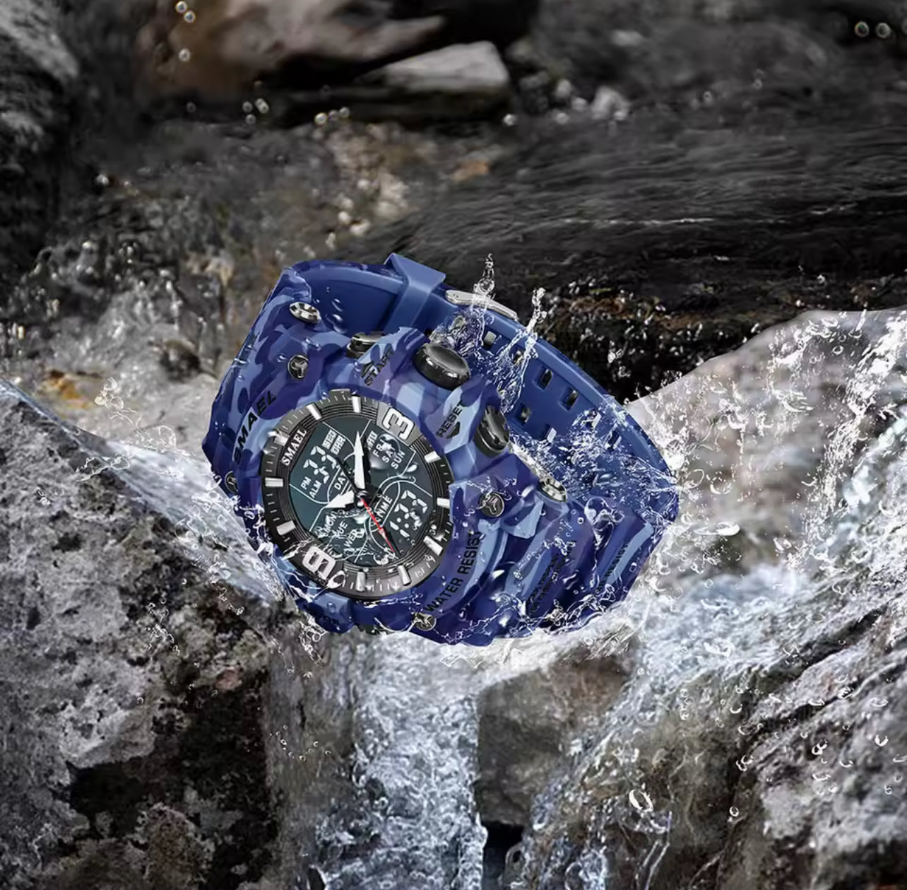 Montre militaire homme – Sport étanche camouflage double affichage - Top Militaire