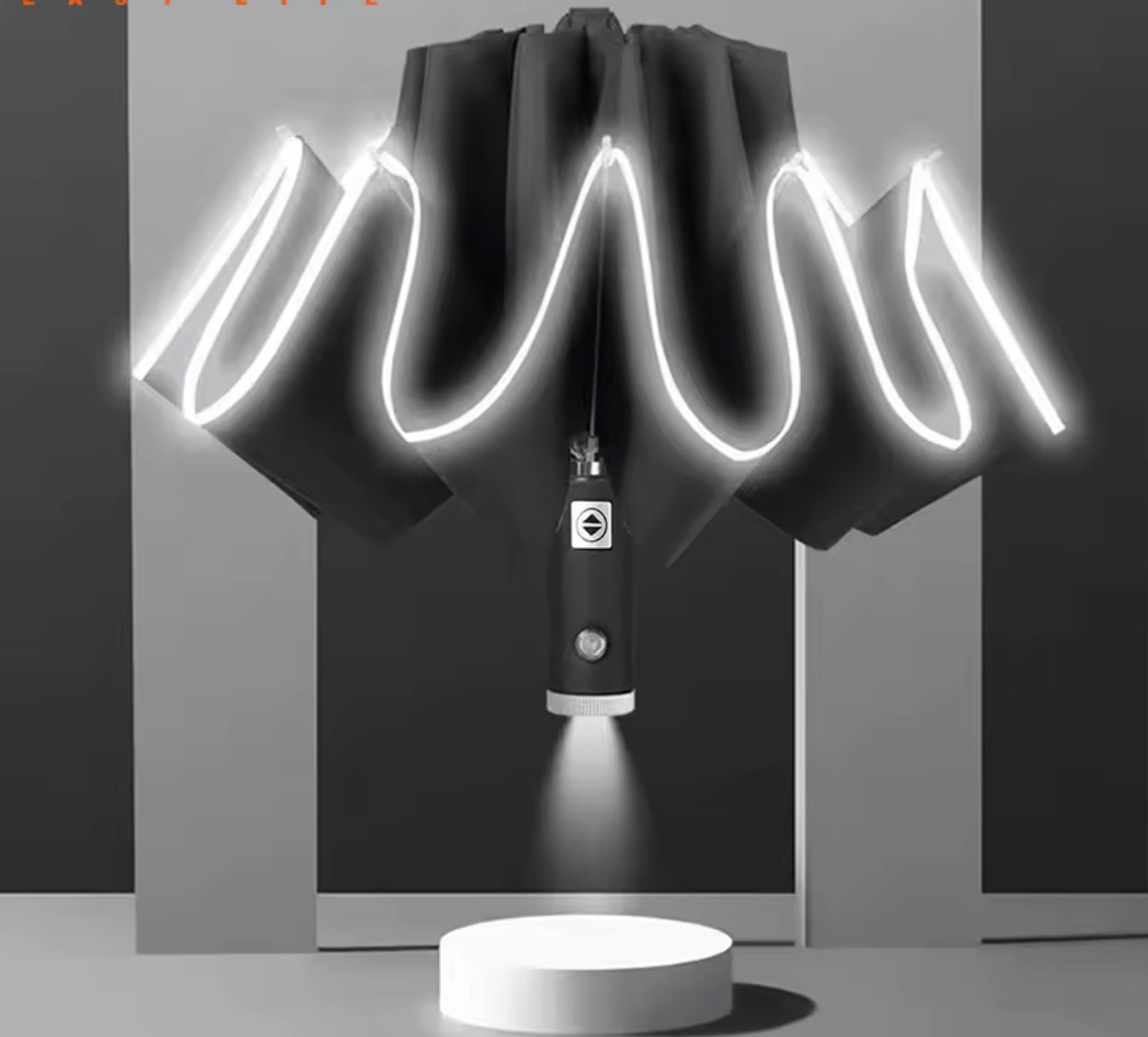 Parapluie Automatique LED – Pliable, Étanche, Anti-UV, Résistant au Vent, avec Lampe de Poche - Top Militaire