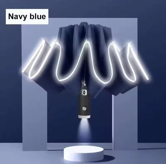Parapluie Automatique LED – Pliable, Étanche, Anti-UV, Résistant au Vent, avec Lampe de Poche - Top Militaire