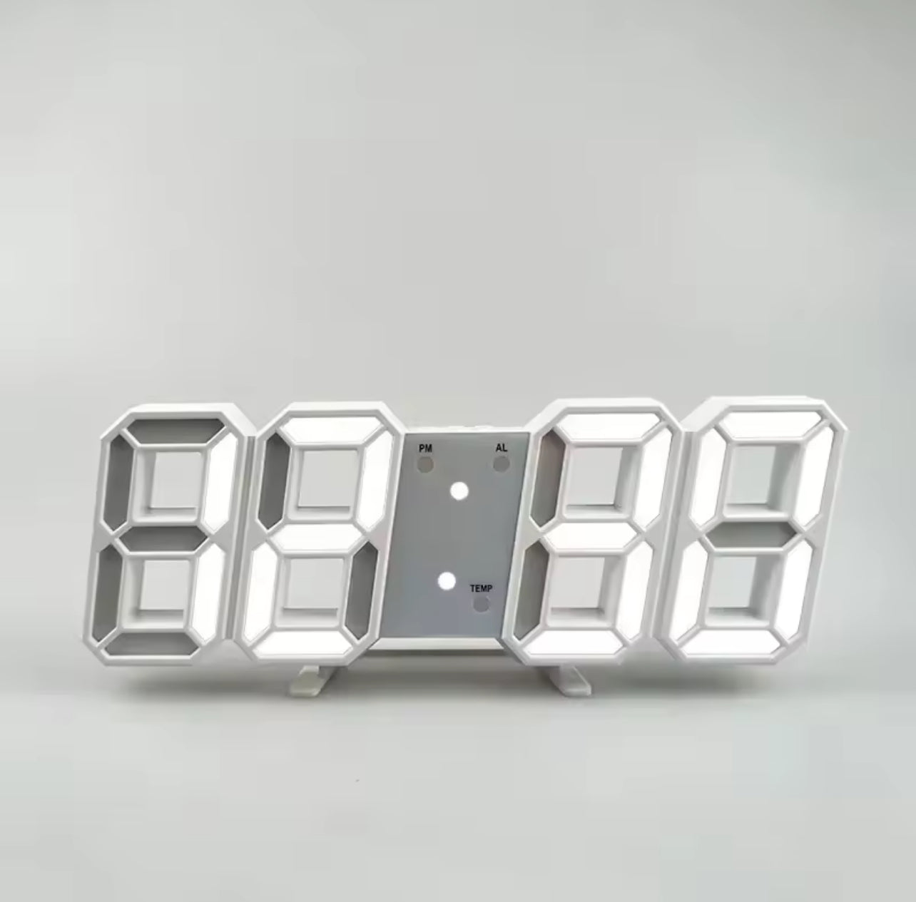 Réveil numérique LED 3D – Horloge murale moderne avec heure, date, température, pour maison, bureau, cuisine et déco intérieure - Top Militaire