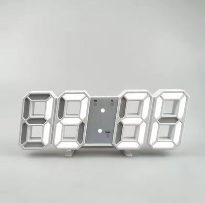 Réveil numérique LED 3D – Horloge murale moderne avec heure, date, température, pour maison, bureau, cuisine et déco intérieure - Top Militaire