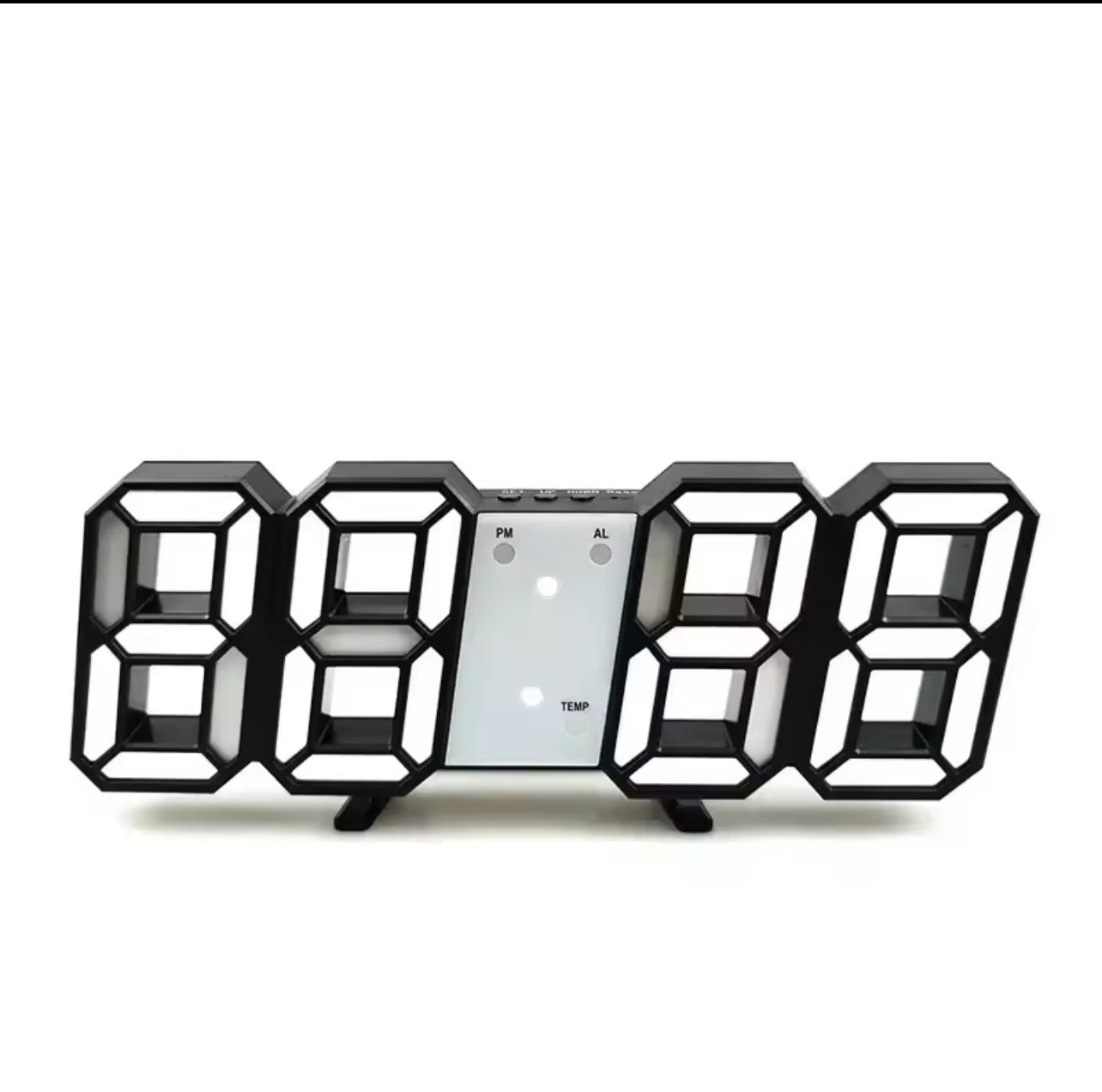 Réveil numérique LED 3D – Horloge murale moderne avec heure, date, température, pour maison, bureau, cuisine et déco intérieure - Top Militaire
