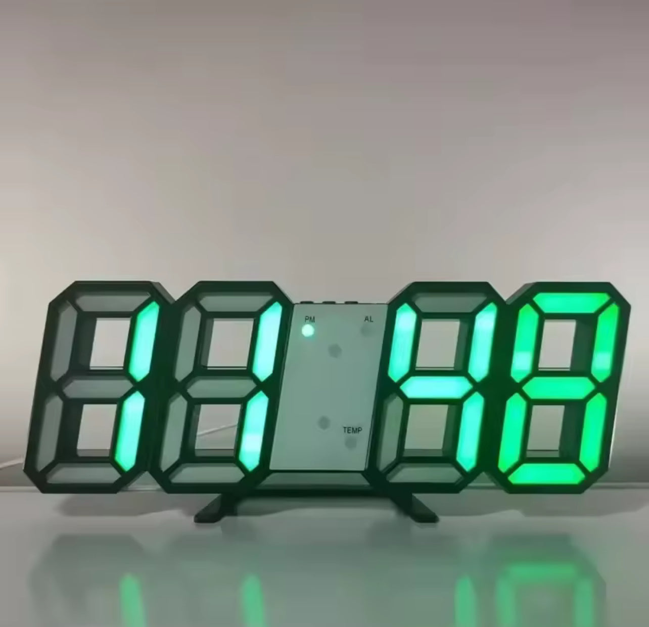 Réveil numérique LED 3D – Horloge murale moderne avec heure, date, température, pour maison, bureau, cuisine et déco intérieure - Top Militaire