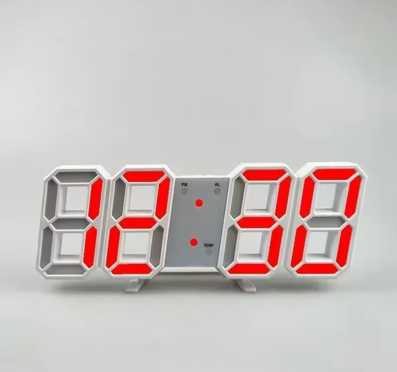 Réveil numérique LED 3D – Horloge murale moderne avec heure, date, température, pour maison, bureau, cuisine et déco intérieure - Top Militaire