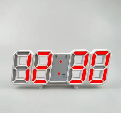 Réveil numérique LED 3D – Horloge murale moderne avec heure, date, température, pour maison, bureau, cuisine et déco intérieure - Top Militaire