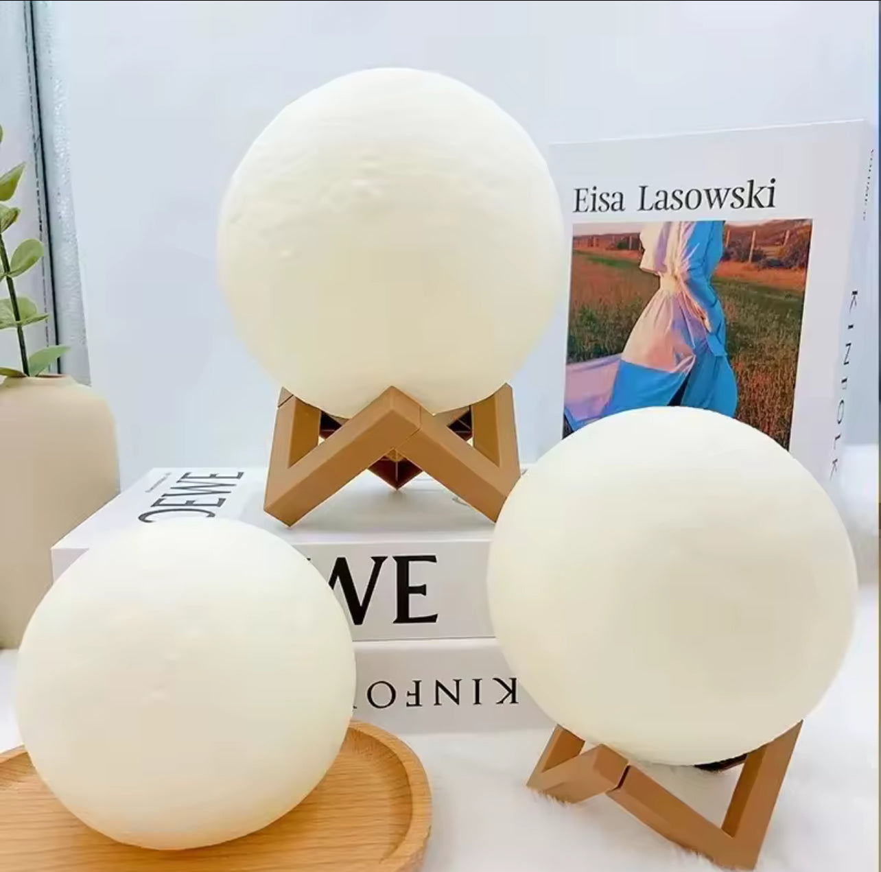 Lampe Lune 3D Peinte à la Main – Veilleuse Rechargeable & Décoration - Top Militaire