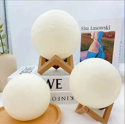 Lampe Lune 3D Peinte à la Main – Veilleuse Rechargeable & Décoration - Top Militaire
