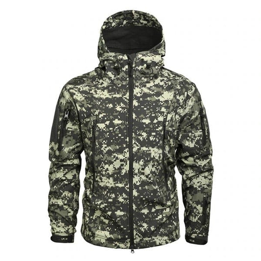 Veste softshell avec velcro camouflage digital - Top Militaire
