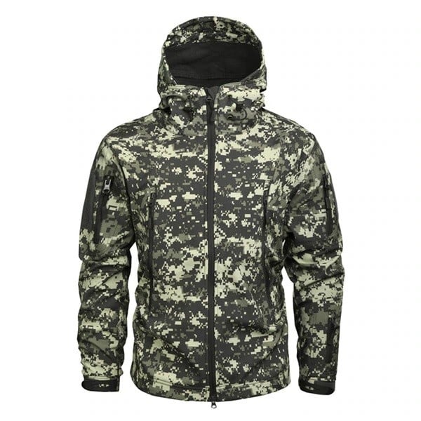 Veste softshell avec velcro camouflage digital