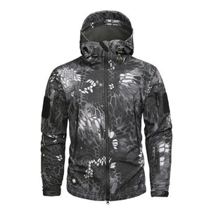 Veste softshell avec velcro camouflage serpent