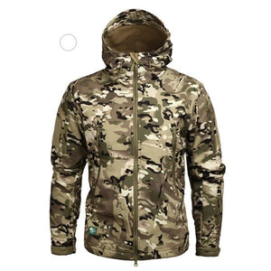 Veste softshell avec velcro motif camouflage