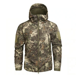 Veste softshell avec velcro camouflage serpent