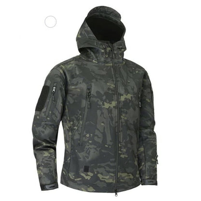 Veste softshell avec velcro motif camouflage - Top Militaire