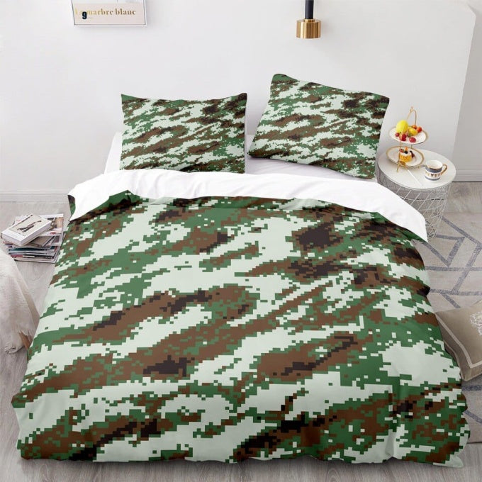 Housse de couette militaire vert