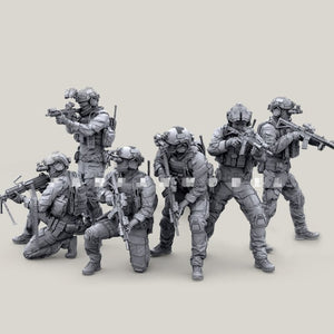 Figurines de soldats militaire en action 3 pièces