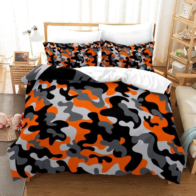 Housse de couette camouflage militaire