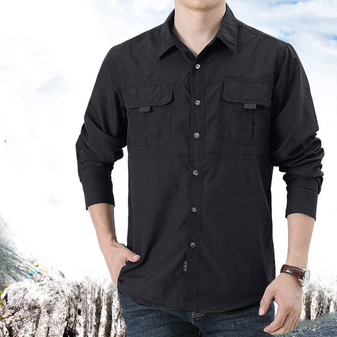 Chemise militaire waterproof à manches longues pour hommes - Top Militaire
