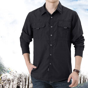 Chemise militaire waterproof à manches longues pour hommes