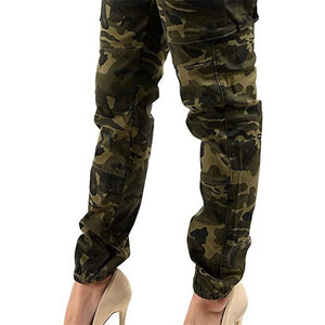 Pantalon cargo camo pour femme