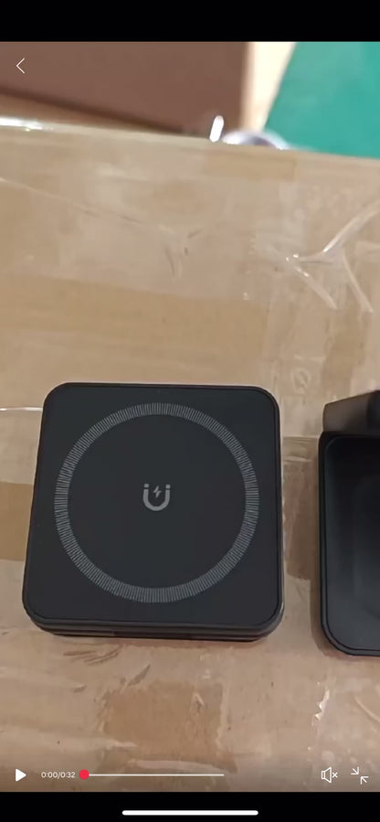 Chargeur sans fil 3 en 1 pliable magnétique – Station rapide pour iPhone 15/14/13/12 Pro Max, Apple Watch 8/9 et AirPods